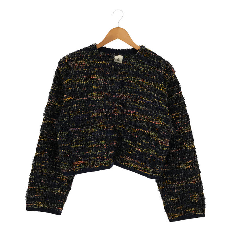 6 ROKU SLUB MIX CARDIGAN/ カーディガン 即完売品-