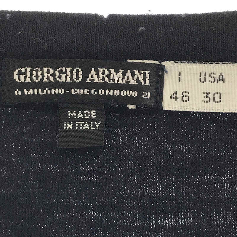 GIORGIO ARMANI / ジョルジオアルマーニ イタリア製 ウール カシミヤ ハイゲージ クルーネック ニット カットソー