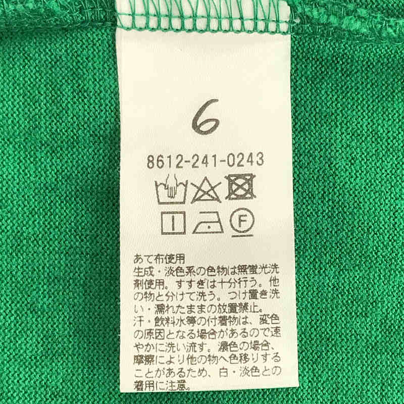 6(ROKU) / ロク RAYON COTTON FOOT BALL T-SHIRT レーヨンコットン フットボールTシャツ green