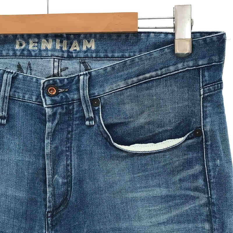 DENHAM / デンハム ヴィンテージ加工 レザー パッチ 5P デニム パンツ