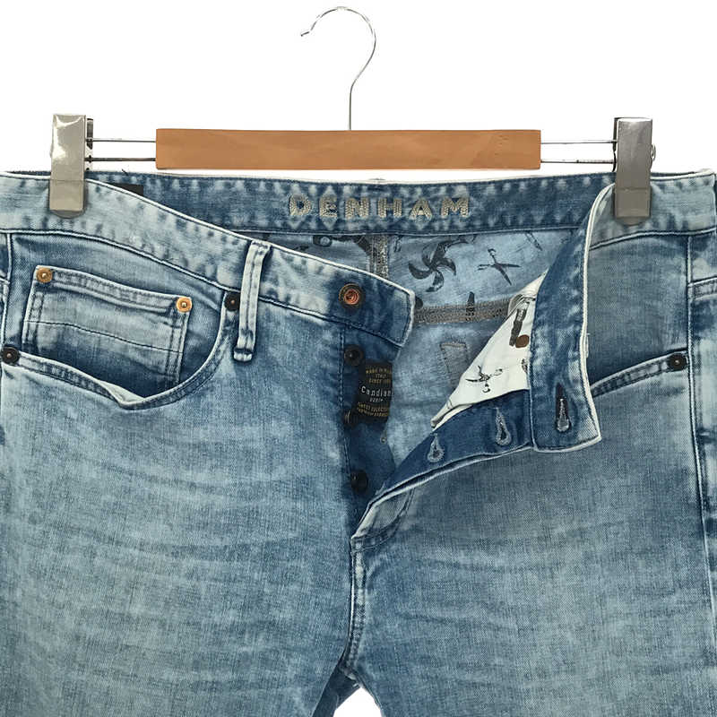 DENHAM / デンハム ヴィンテージ加工 レザー パッチ 5P デニム パンツ