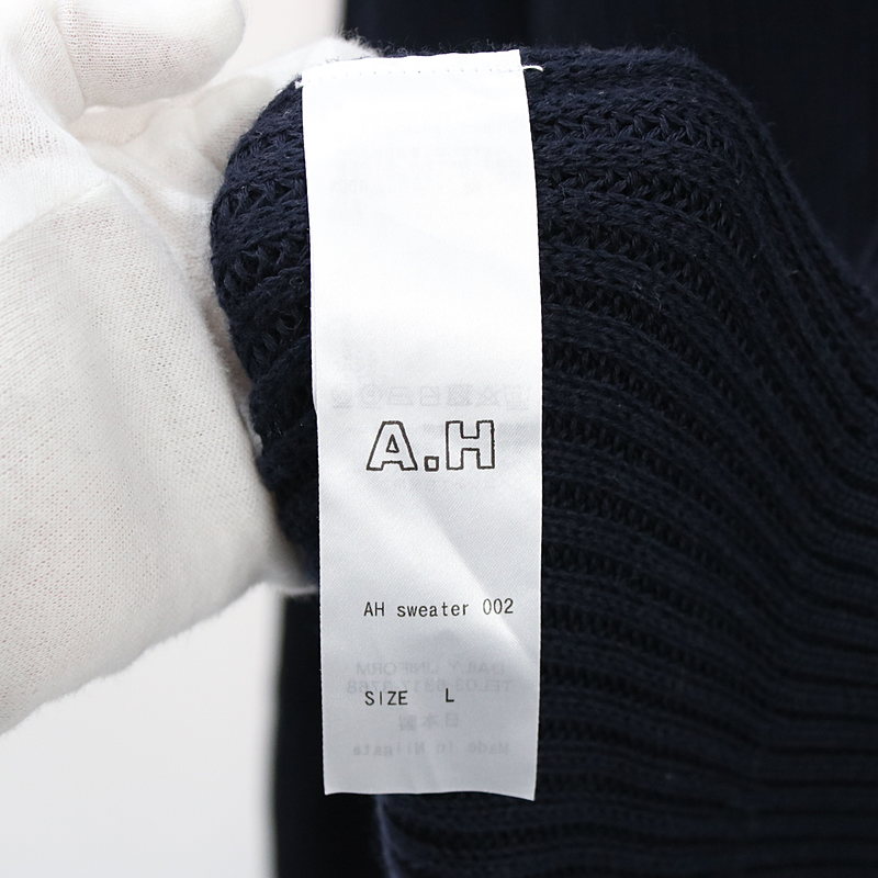 A.H AKIO HASEGAWA / エーエイチ A.H SWEATER 002 アメリカンシーアイランドコットンビッグセーター