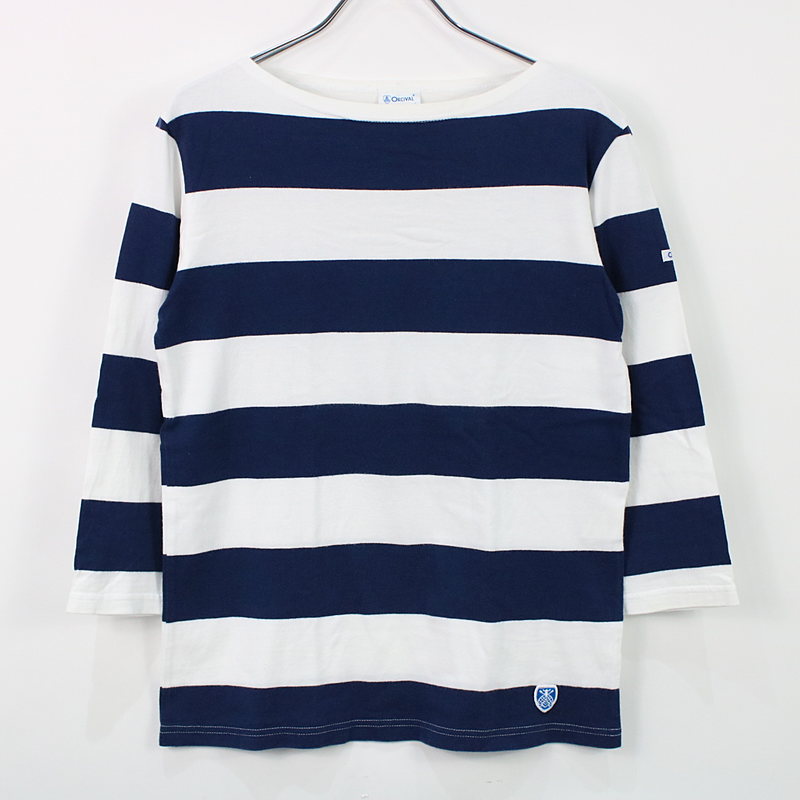 BOAT NECK 3/4 SLEEVE T-SHIRT  ボートネック ワイドボーダーカットソー