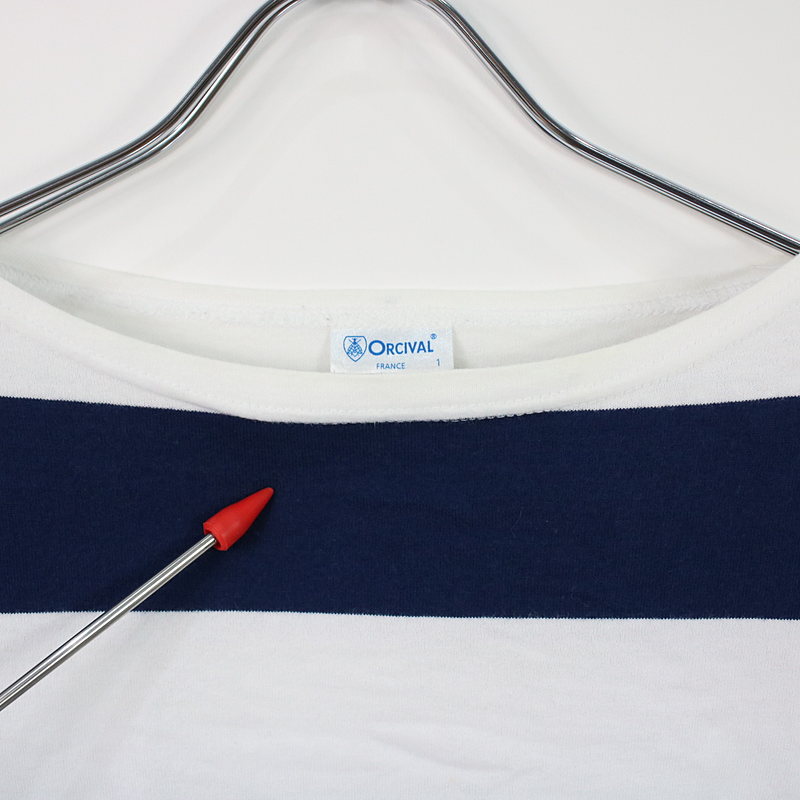 ORCIVAL / オーチバル BOAT NECK 3/4 SLEEVE T-SHIRT  ボートネック ワイドボーダーカットソー