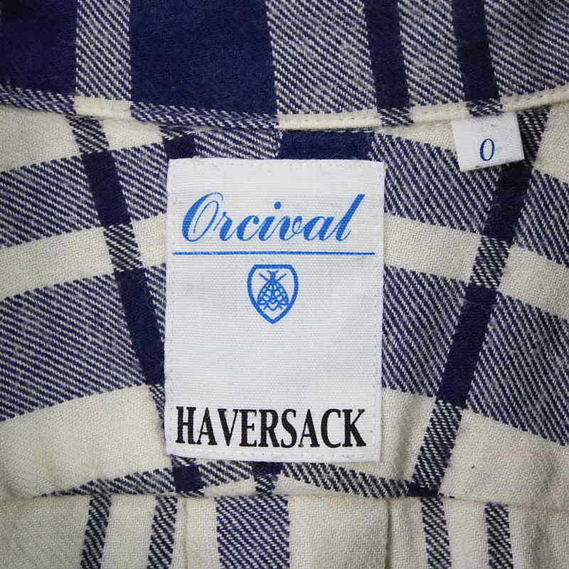 HAVERSACK / ハバーサック × Orcival オーチバル  コットンフランネル チェックシャツ