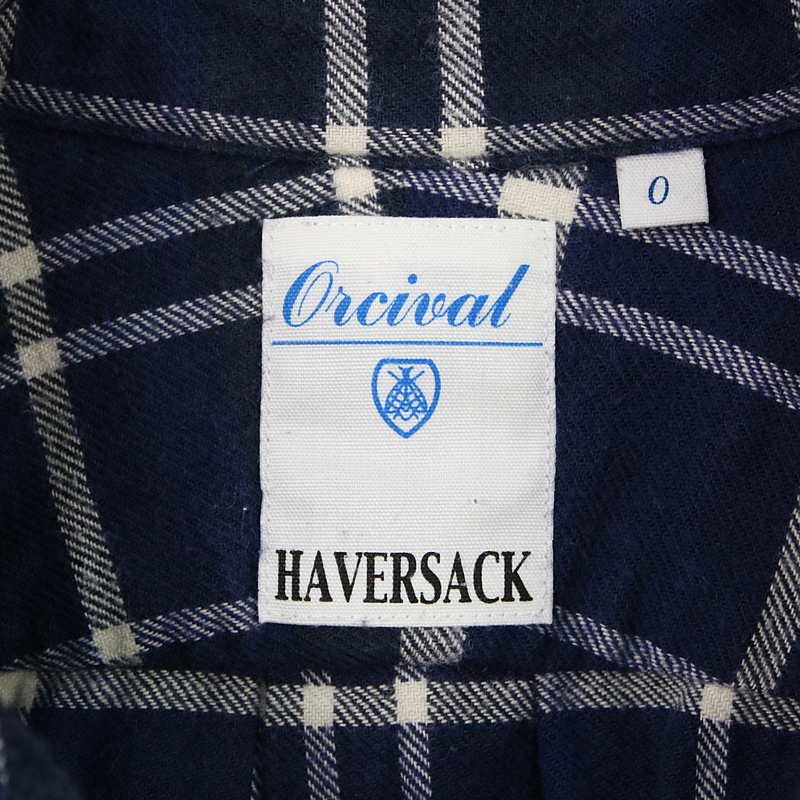 HAVERSACK / ハバーサック × Orcival オーチバル  コットンフランネル チェックシャツ