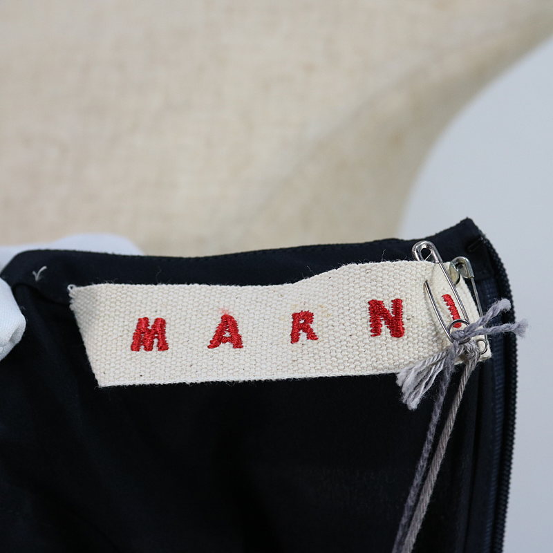 MARNI / マルニ シルク混 ビジュー装飾ワンピース