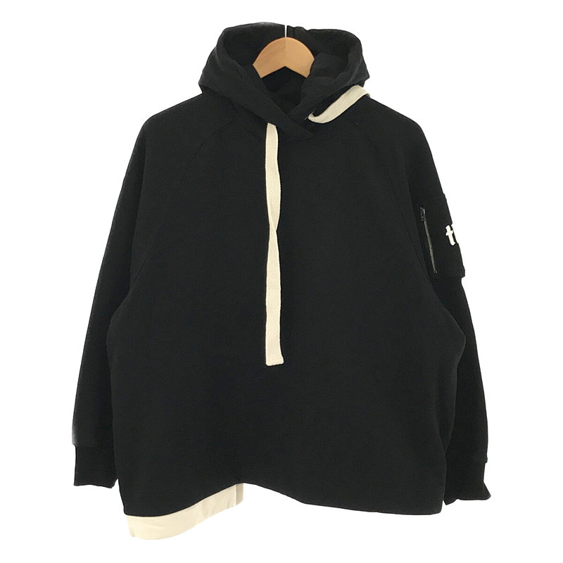 sweat parka logo コットン ロゴ プリント プルオーバー スウェット パーカーThomas magpie / トーマスマグパイ