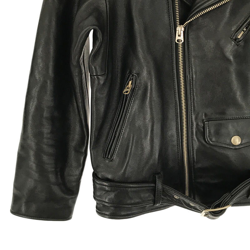 beautiful people / ビューティフルピープル vintage leather riders jacket ラム レザー ヴィンテージ 加工 レザー ダブル ライダース ジャケット