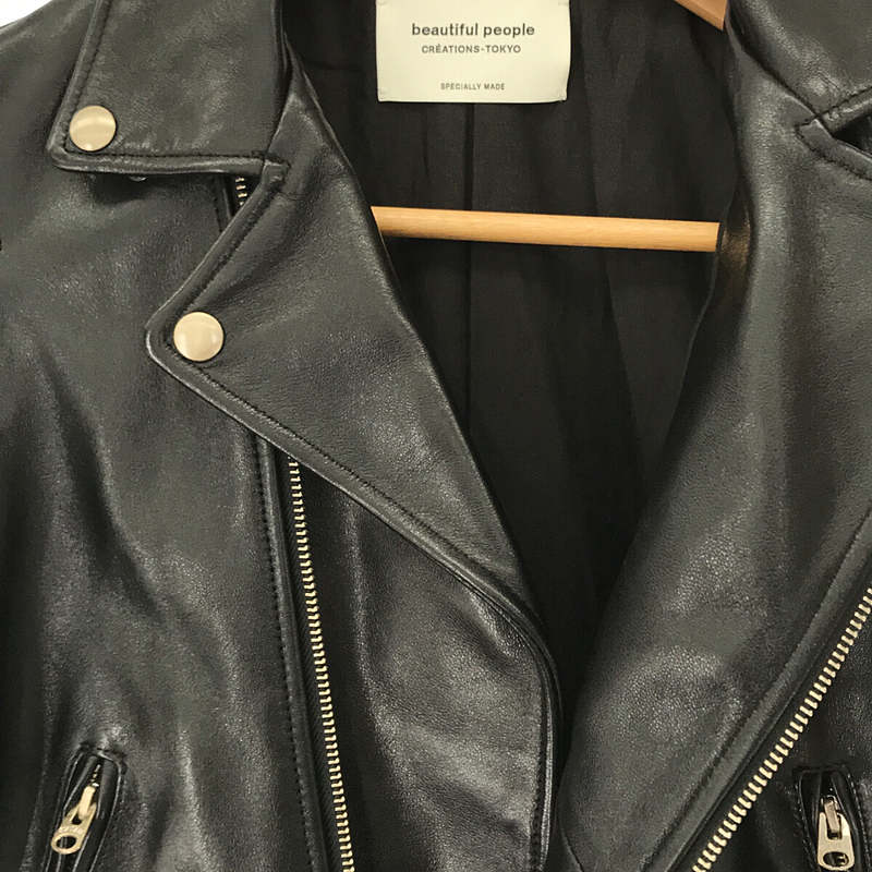 beautiful people / ビューティフルピープル vintage leather riders jacket ラム レザー ヴィンテージ 加工 レザー ダブル ライダース ジャケット