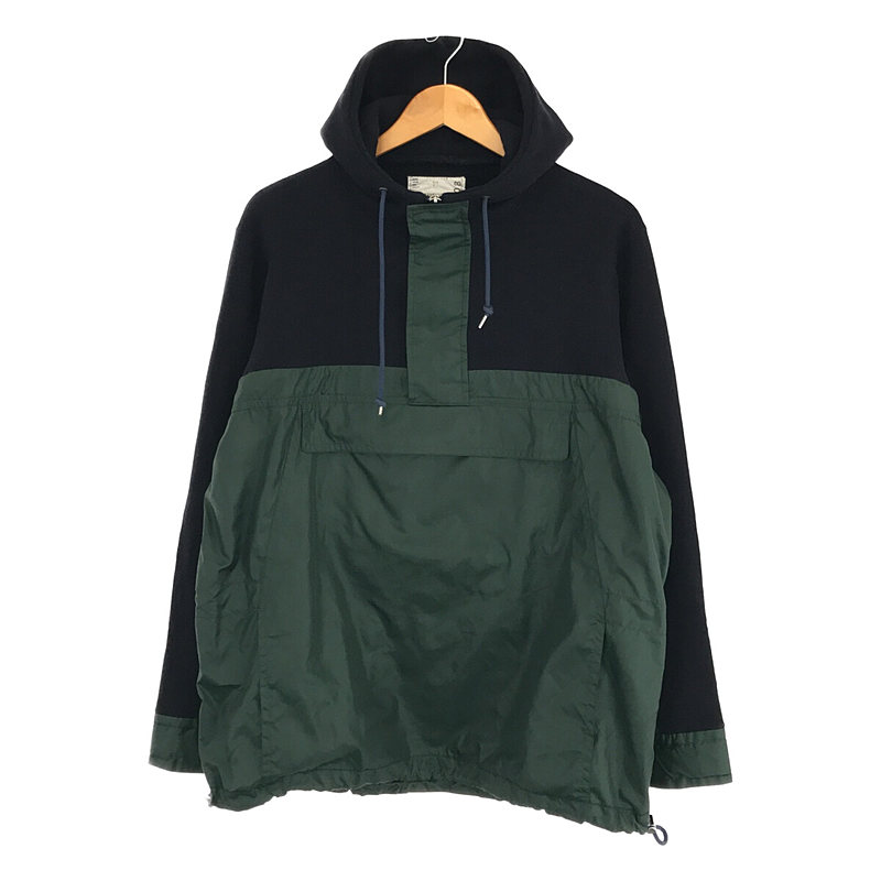 sacai ニット切替パーカー 異素材 ドッキング グリーン 1rin_Apparel_MEN