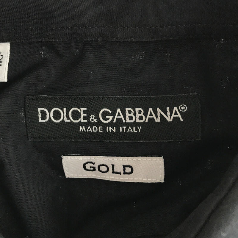 DOLCE＆GABBANA / ドルチェ＆ガッバーナ ドルガバ GOLD ライン イタリア製 コットン ストレッチ ブロード ドレス シャツ