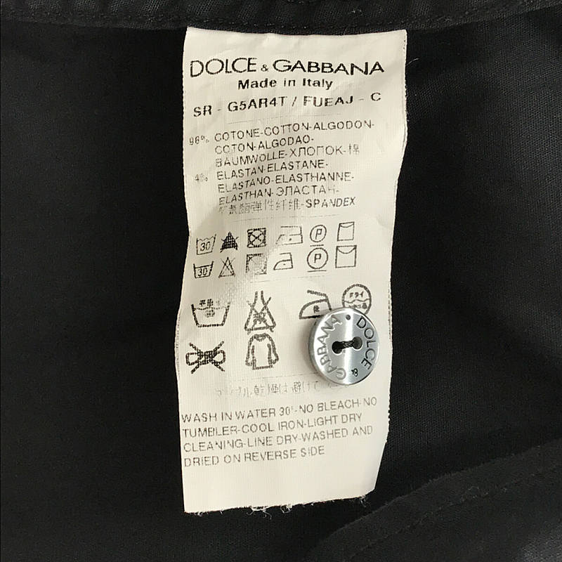 DOLCE＆GABBANA / ドルチェ＆ガッバーナ ドルガバ GOLD ライン イタリア製 コットン ストレッチ ブロード ドレス シャツ