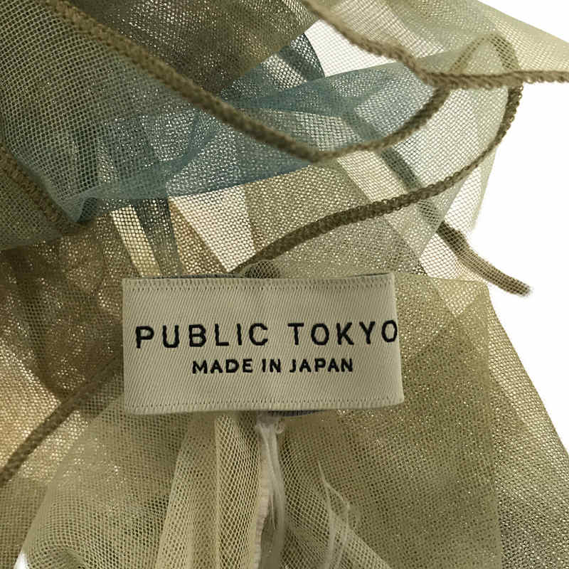 PUBLIC TOKYO / パブリック トウキョウ ハイネック シースルー タイダイ シアーシャツ