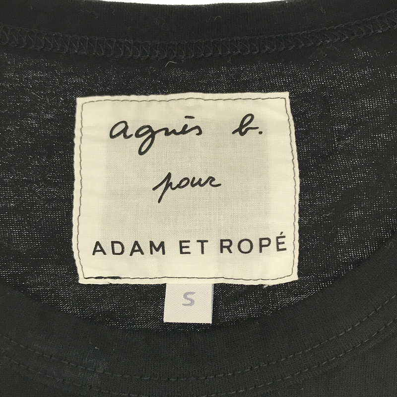 Agnes b. / アニエスベー ADAM ET ROPE' アダムエロペ ロゴ ノースリーブ Tシャツ black