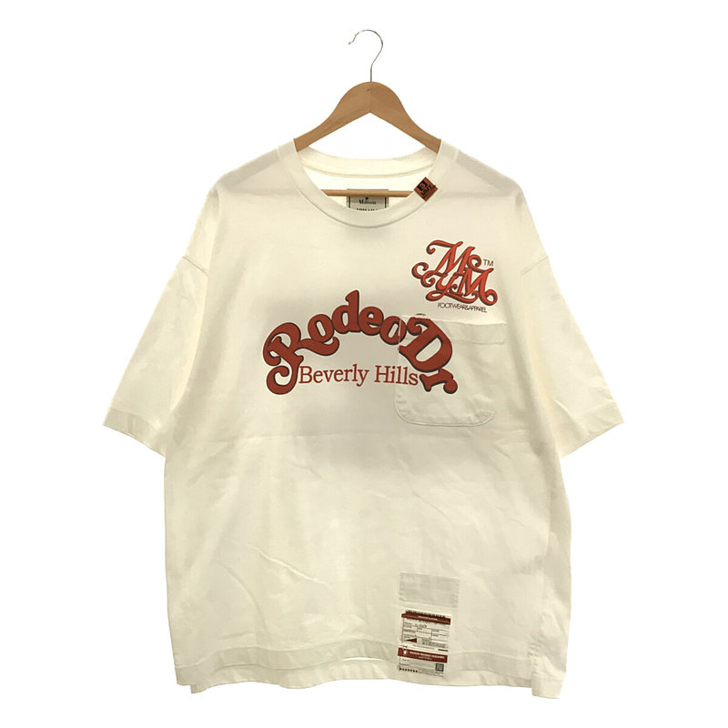 21-22AW Rodeo Dr printed Tee 両面プリント ビッグシルエット ポケット Tシャツ カットソー