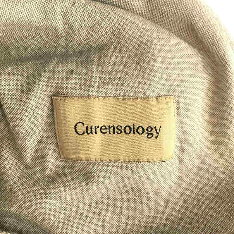 Curensology / カレンソロジー リネン混 シェルタリング タック パンツ