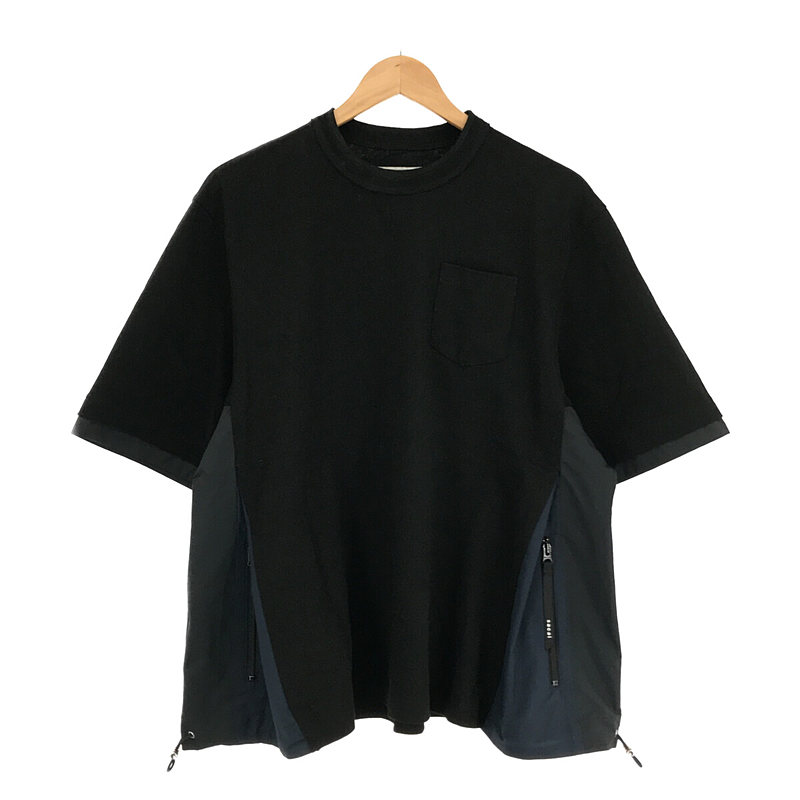 sacai サイズ３　異素材Tシャツ　ストライプ　サカイラック　サカイ