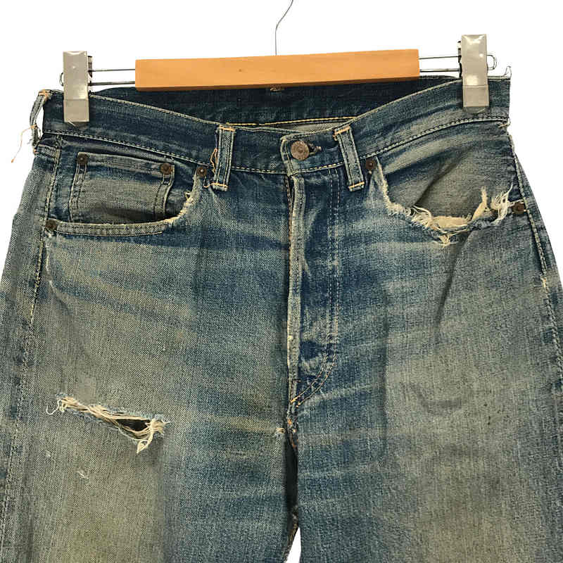 LEVI'S / リーバイス 1960s～ Vintage 501XX ギャラ無し 紙パッチ 隠しリベット 刻印E 足長R オフセット Vステッチ セルビッチ デニム パンツ