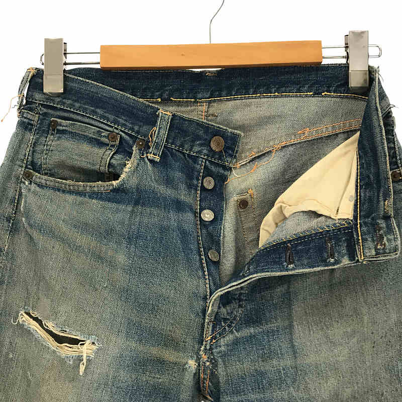 LEVI'S / リーバイス 1960s～ Vintage 501XX ギャラ無し 紙パッチ 隠しリベット 刻印E 足長R オフセット Vステッチ セルビッチ デニム パンツ