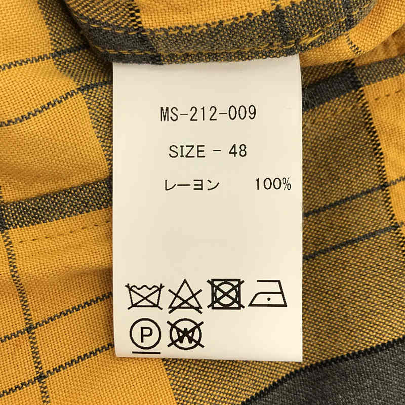 バックプリント チェック レーヨン シャツ | ブランド古着の買取・委託