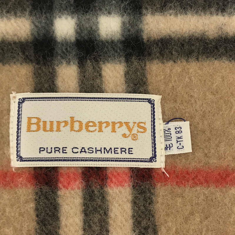 Burberrys / バーバリー カシミヤ 100% ノバ チェック フリンジ マフラー