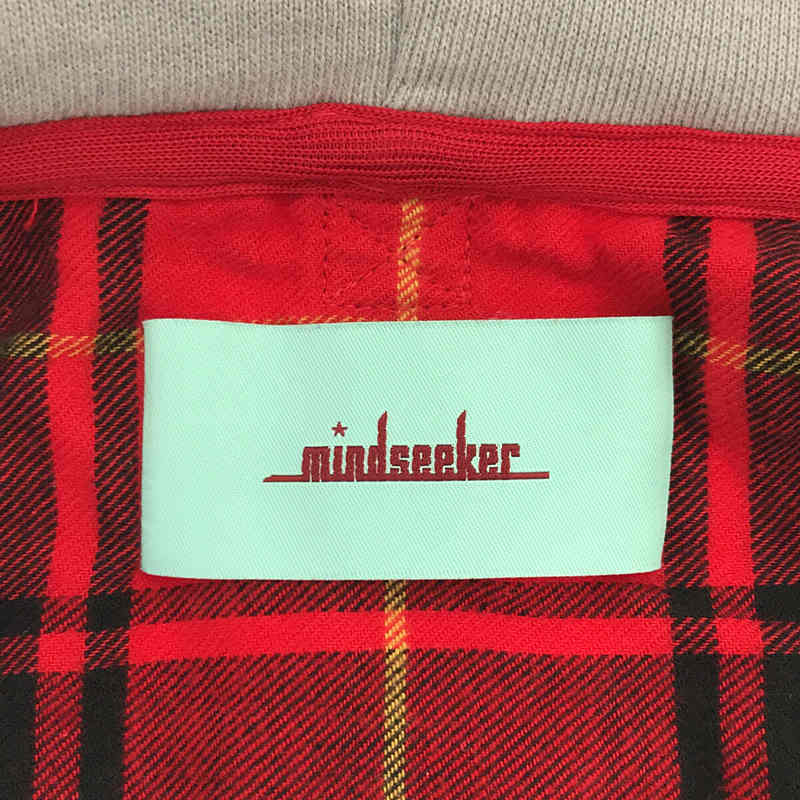 MINDSEEKER / マインドシーカー NEW BASIC LOGO HOOD FLANNEL SHIRT チェック ビッグシルエット フーディー シャツ ジャケット ブルゾン ユニセックス