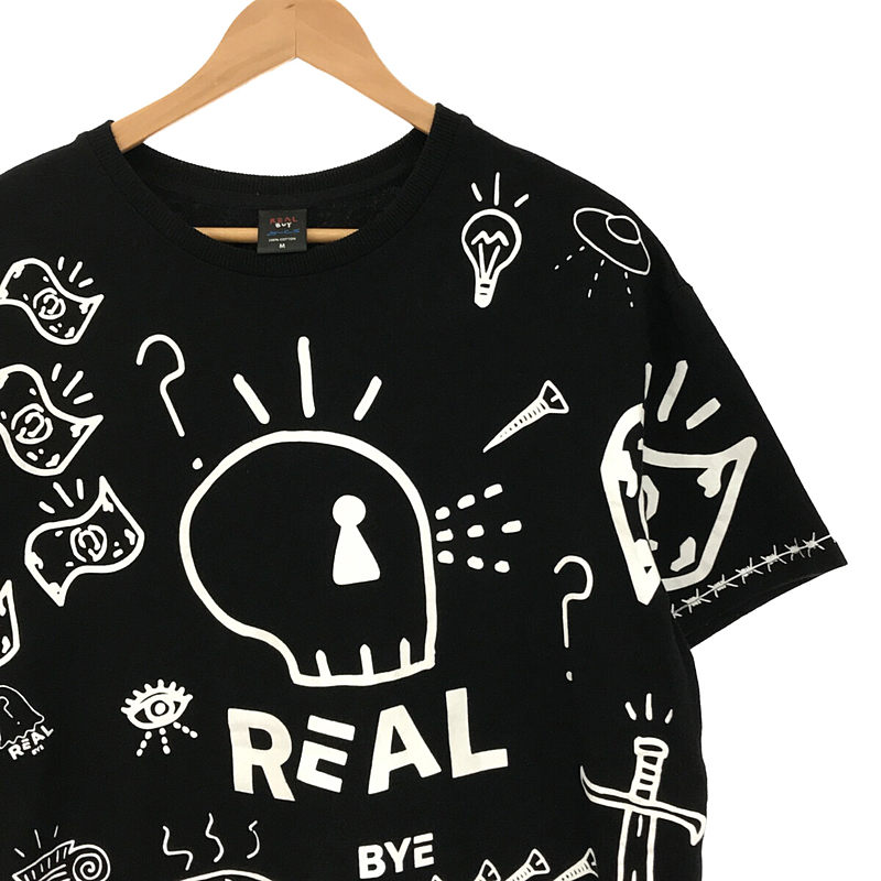 REAL BUY / リアルバイ International Gallery BEAMS 取扱い REAL SKULL ビッグシルエット プリント Tシャツ カットソー