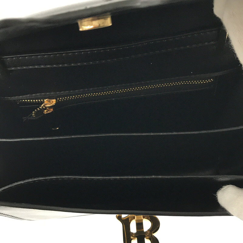 Burberry / バーバリー 8010334 2way BK LL SM TB BAG 牛革 レザー ショルダー付き クラッチ バッグ 箱・保存袋有