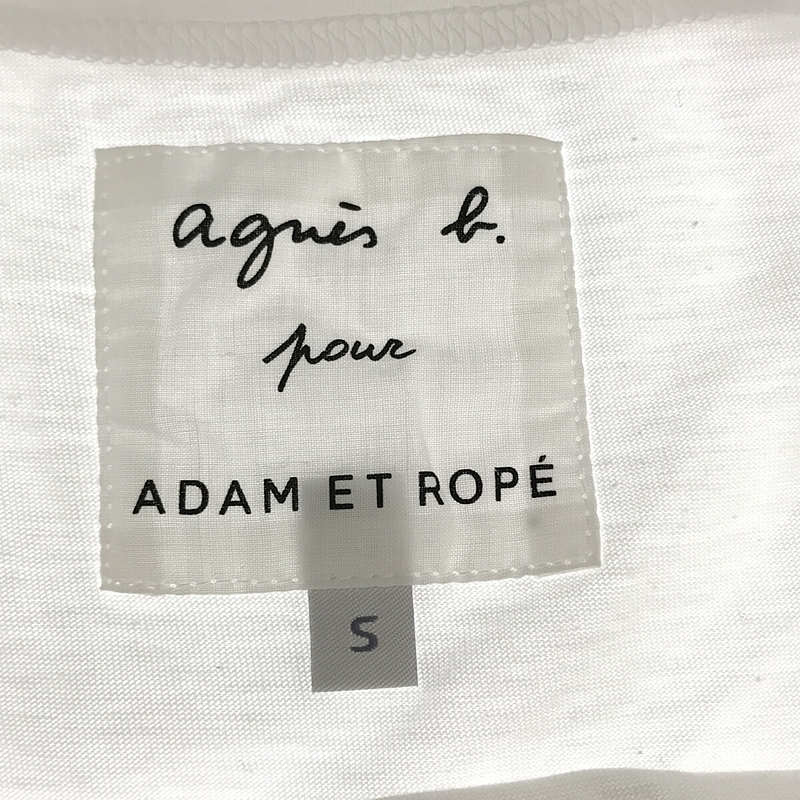 Agnes b. / アニエスベー ADAM ET ROPE' アダムエロペ ロゴ ノースリーブ Tシャツ white