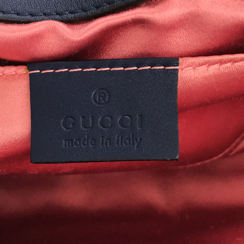 GUCCI / グッチ 446744 GGマーモント ベルベット キルティング チェーン ショルダー バッグ 箱・保存袋付き