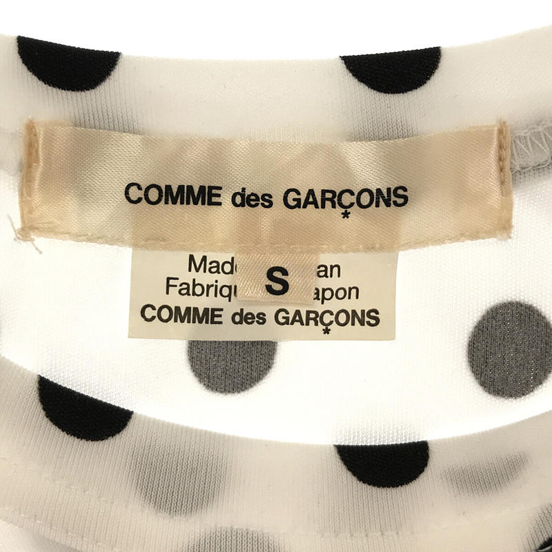 COMME des GARCONS COMME des GARCONS / コムコム ポリエステル ドット クルーネック ストレッチ カットソー ロンT