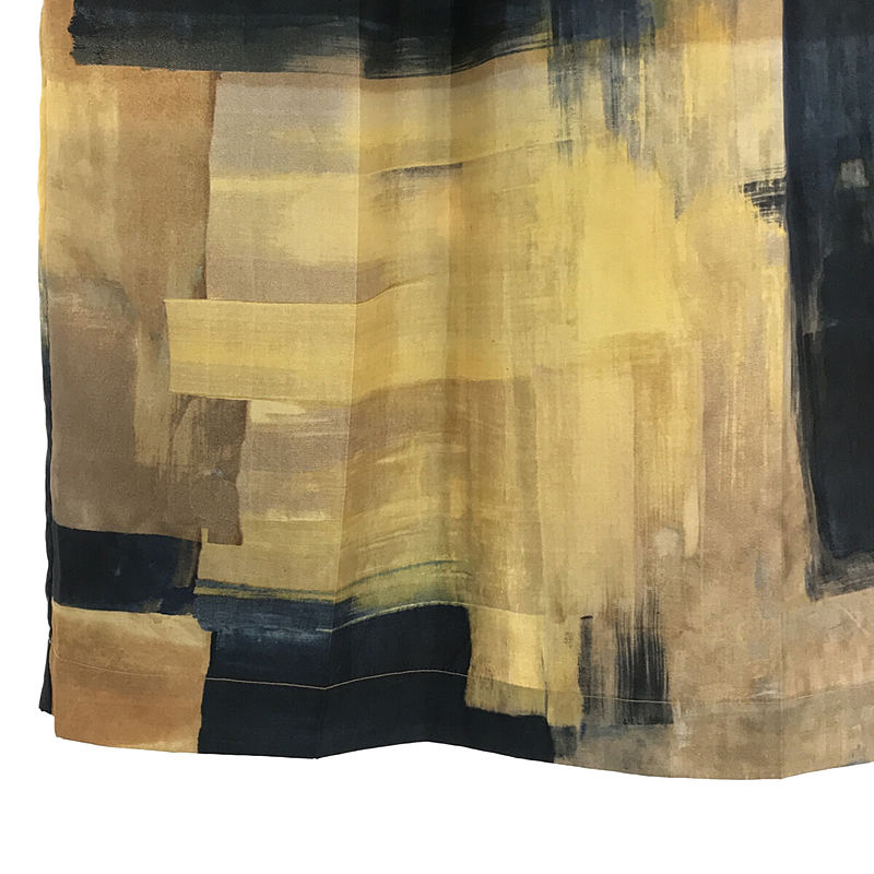 RUMCHE / ラム・シェ ”JENNIFER” Art Paint Skirt ジェニファー アート プリント フロント タック スカート