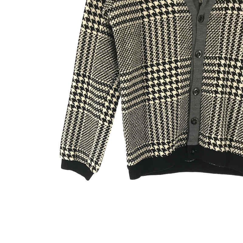 FRANK LEDER / フランクリーダー Dogtooth Wool ドッグトゥース ウール ショールカラー カーディガン