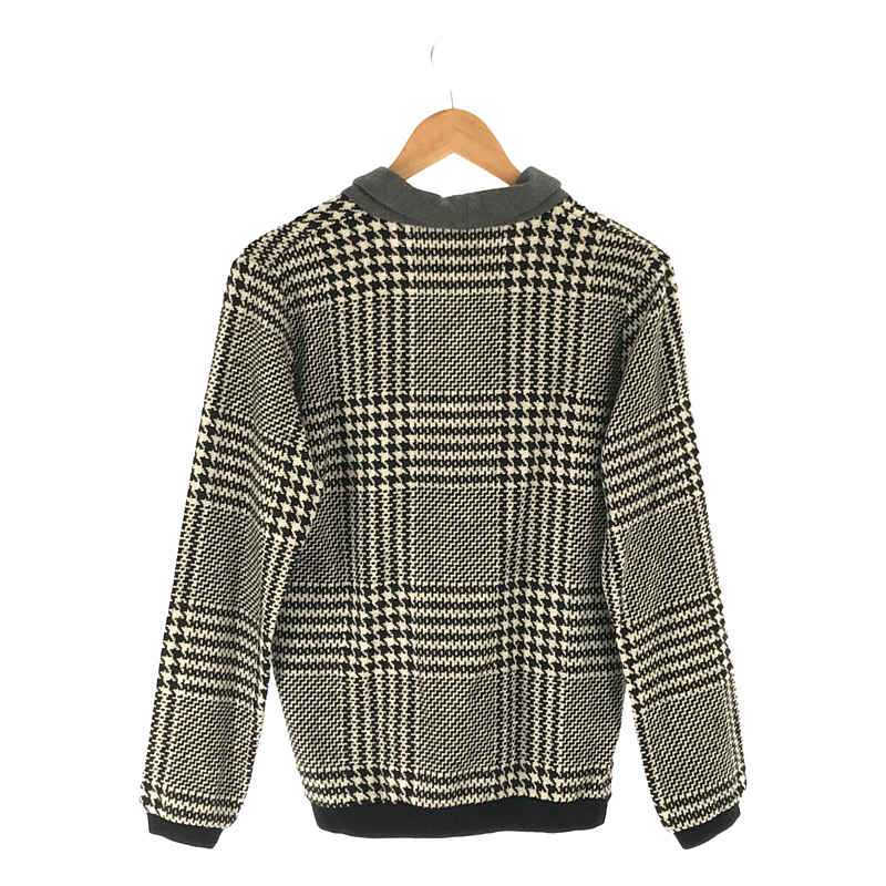 FRANK LEDER / フランクリーダー Dogtooth Wool ドッグトゥース ウール ショールカラー カーディガン