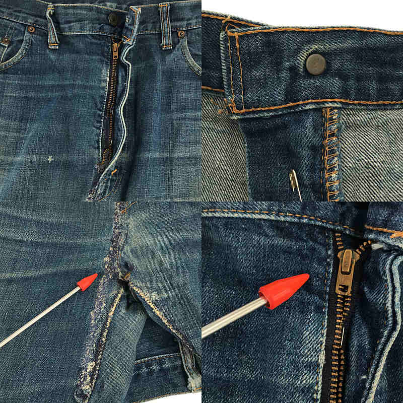 LEVI'S / リーバイス 1974年製 Vintage 517 66前期 42TALON 刻印2 シングルステッチ カットオフ ブーツカット フレア デニム パンツ 70s