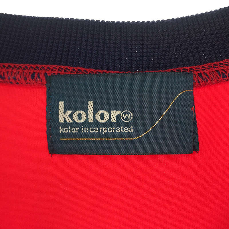 kolor / カラー DETAIL 異素材 ペプラムヘム メッシュ インナー付き ドロップショルダー