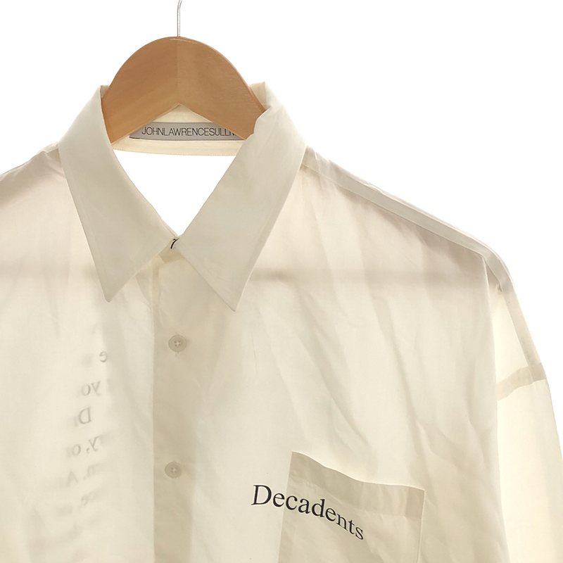 JOHN LAWRENCE SULLIVAN / ジョンローレンスサリバン DECADENTS C/S SHIRT コットン シルク プリント シャツ