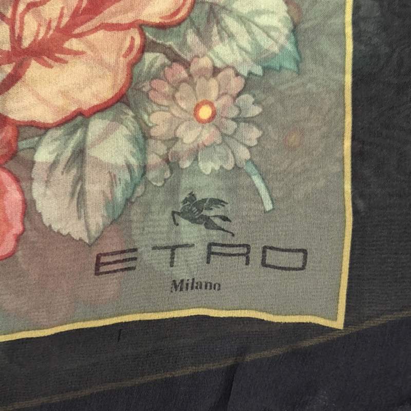 ETRO / エトロ シルク フラワー大判スカーフ