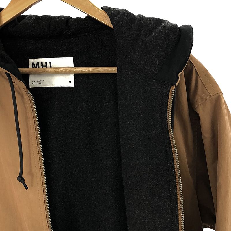 美品＊マーガレットハウエル＊2022年＊中綿入りフーテットブルゾンコート DENSE WOOL COATING | MARGARET HOWELL（マーガレット・ハウエル