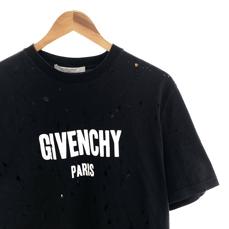 GIVENCHY / ジバンシィ デストロイ ロゴ Tシャツ
