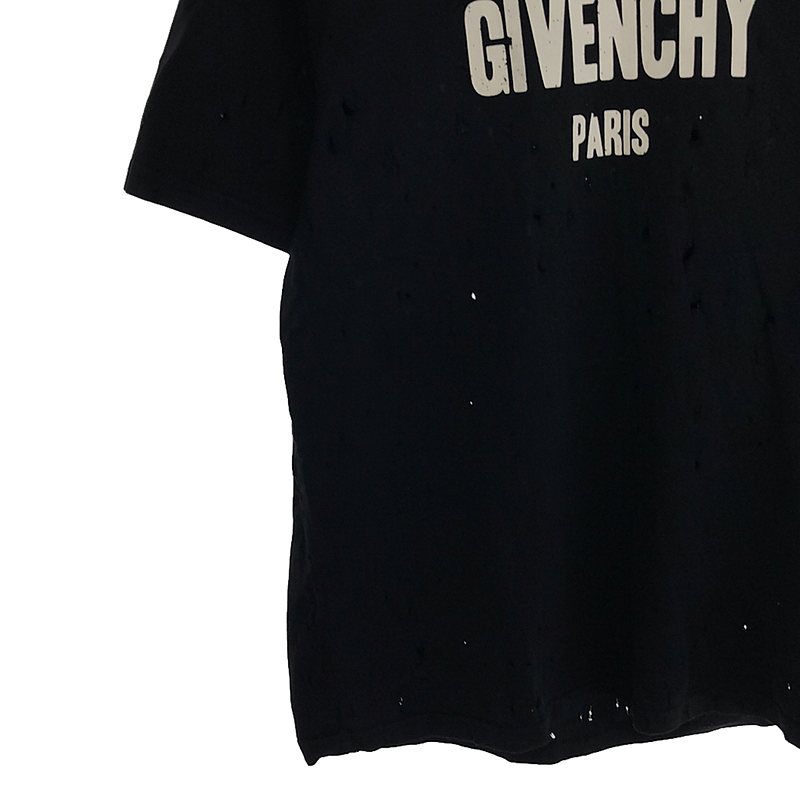 GIVENCHY / ジバンシィ デストロイ ロゴ Tシャツ