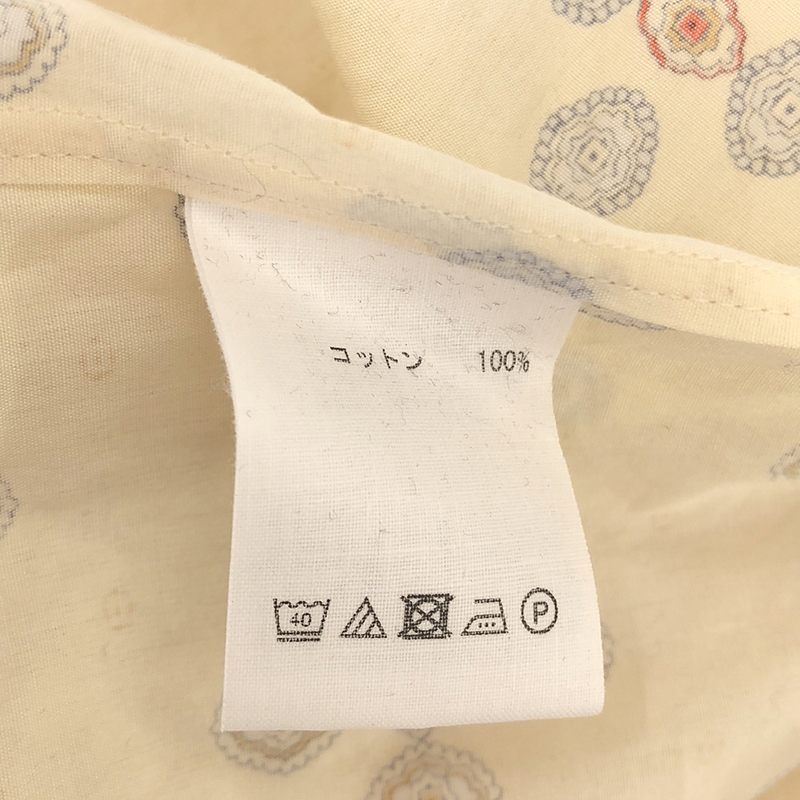 JUN MIKAMI / ジュンミカミ 小紋柄プリント プリーツカラーシャツ