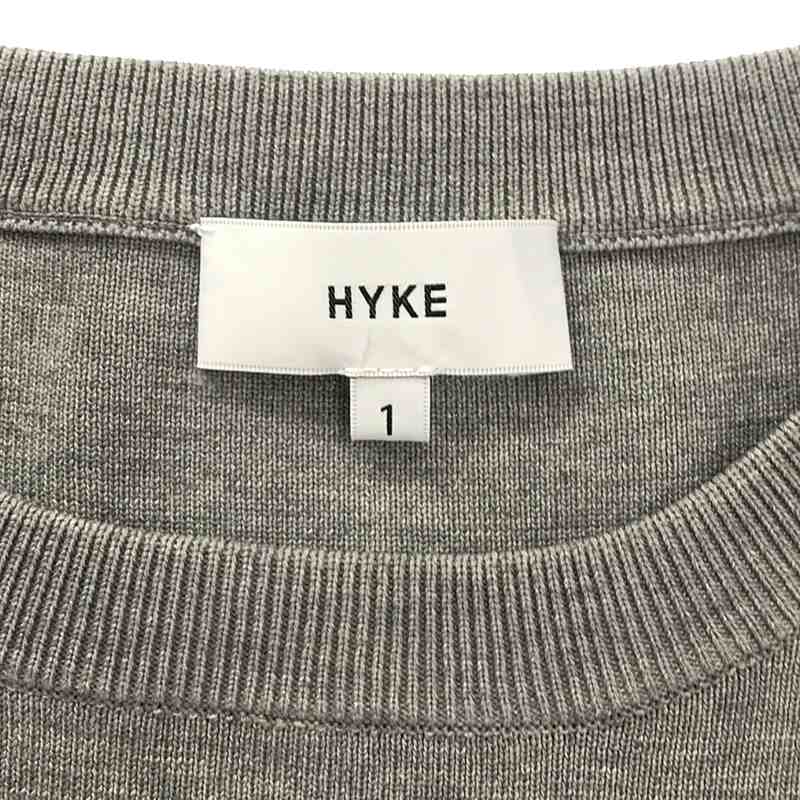 HYKE / ハイク シルク混 クルーネックニットTシャツ