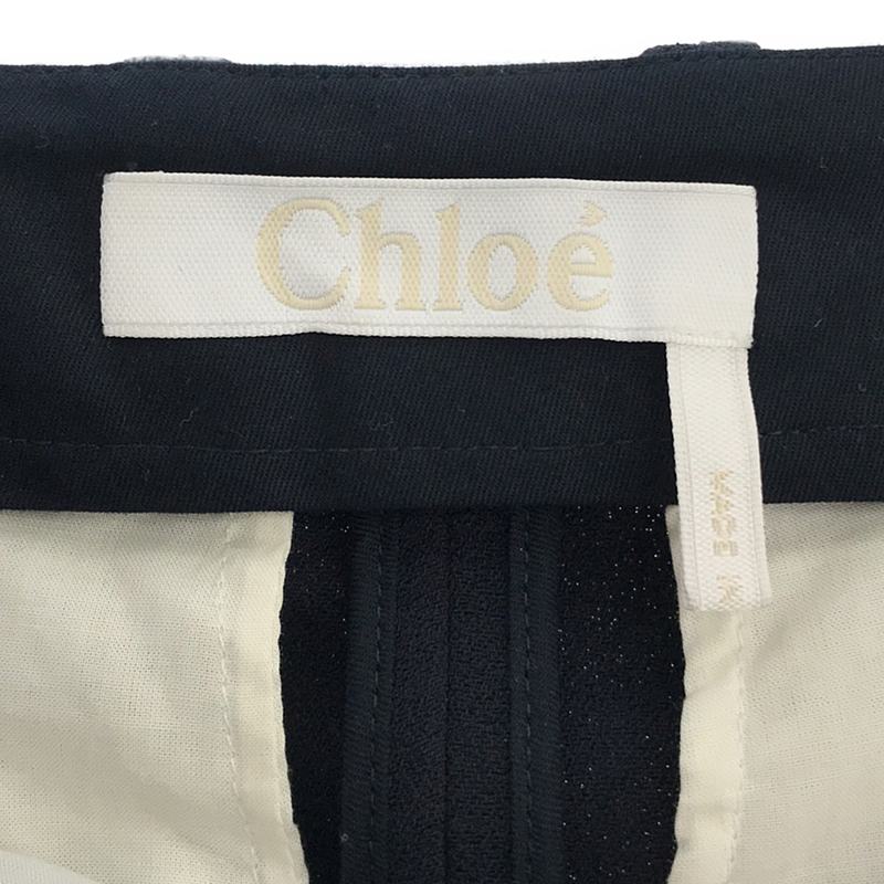 Chloe / クロエ ベルト付き ステッチ センタープレス スラックス パンツ