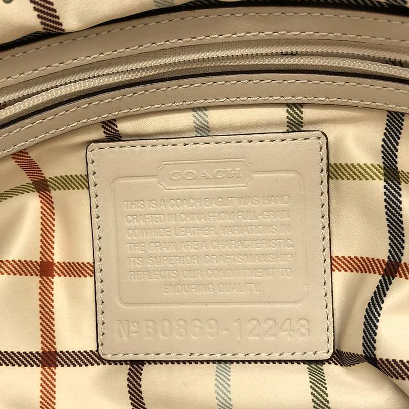 COACH / コーチ プリーティッド サッチェル ショルダーバッグ