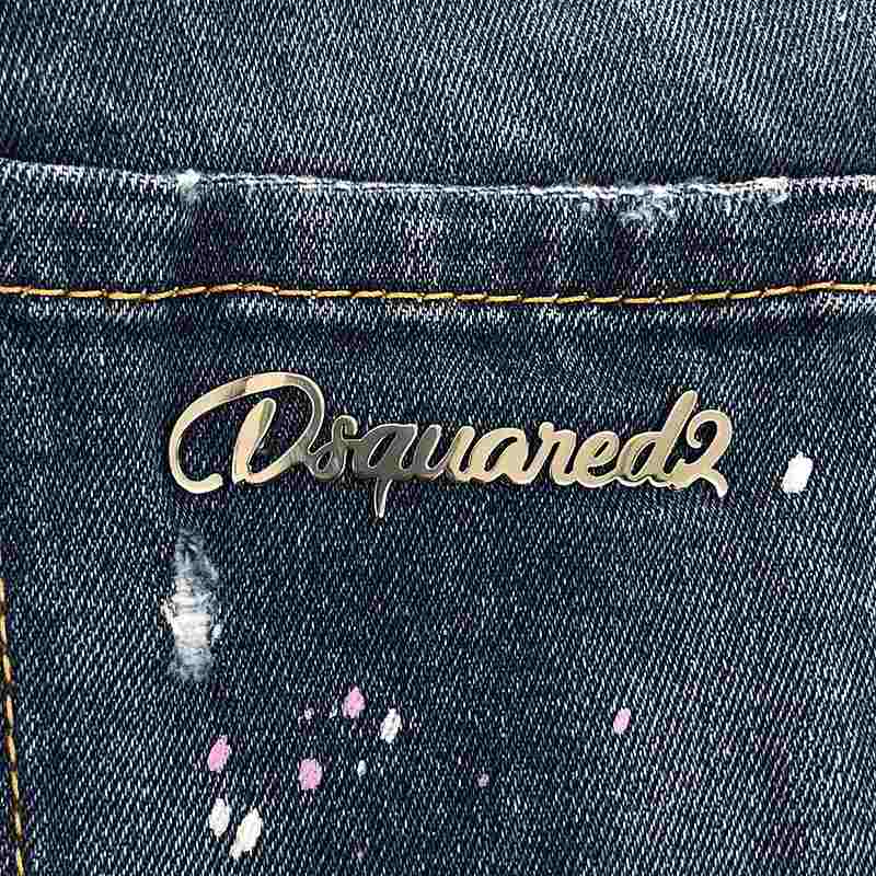 DSQUARED2 / ディースクエアード ダメージ加工 リボン ペイント デニムパンツ