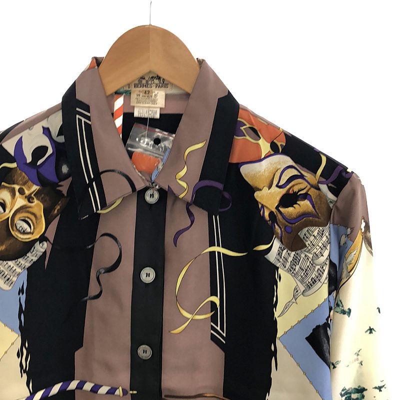 HERMES / エルメス LE CARNAVAL DE VENIS ベニスのカーニバル スカーフ柄 シャツ