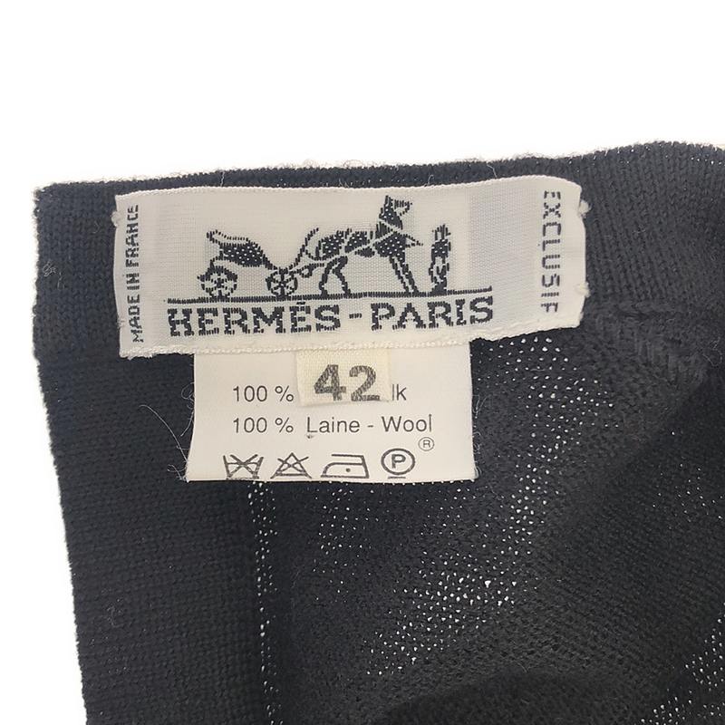 HERMES / エルメス LE CARNAVAL DE VENIS ベニスのカーニバル スカーフ柄 クルーネックニット