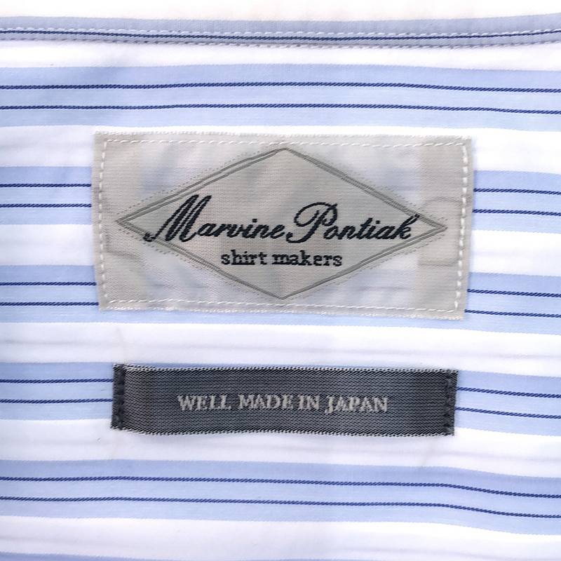 Marvine Pontiak Shirt Makers / マービンポンティアック Open Collar SH ストライプ オープンカラーシャツ